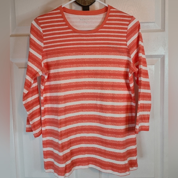 (402) Kim Roger's Woman's Long Sleeve Blouse,  Size: Small Color: Orange - Picture 5 of 16